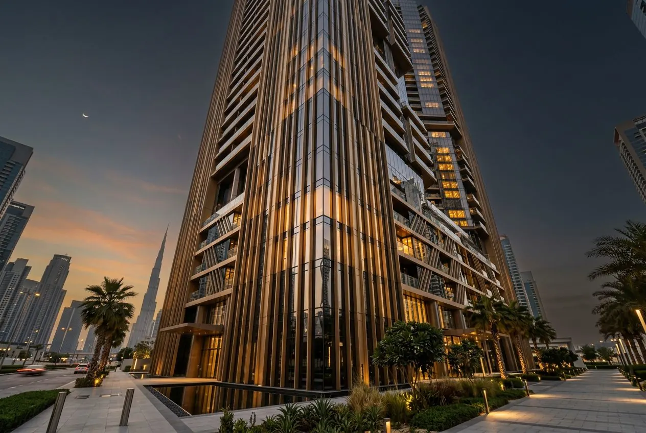 Concept study — residential tower, Dubai Marina: facade and massing